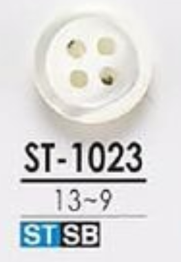 ST-1023 高瀬貝製表穴4つ穴・つや有り[ボタン] アイリス