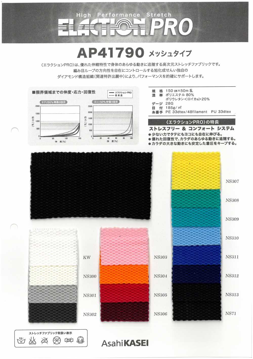 AP41790 ストレッチ生地 メッシュタイプ 日本ストレッチ/オークラ商事 