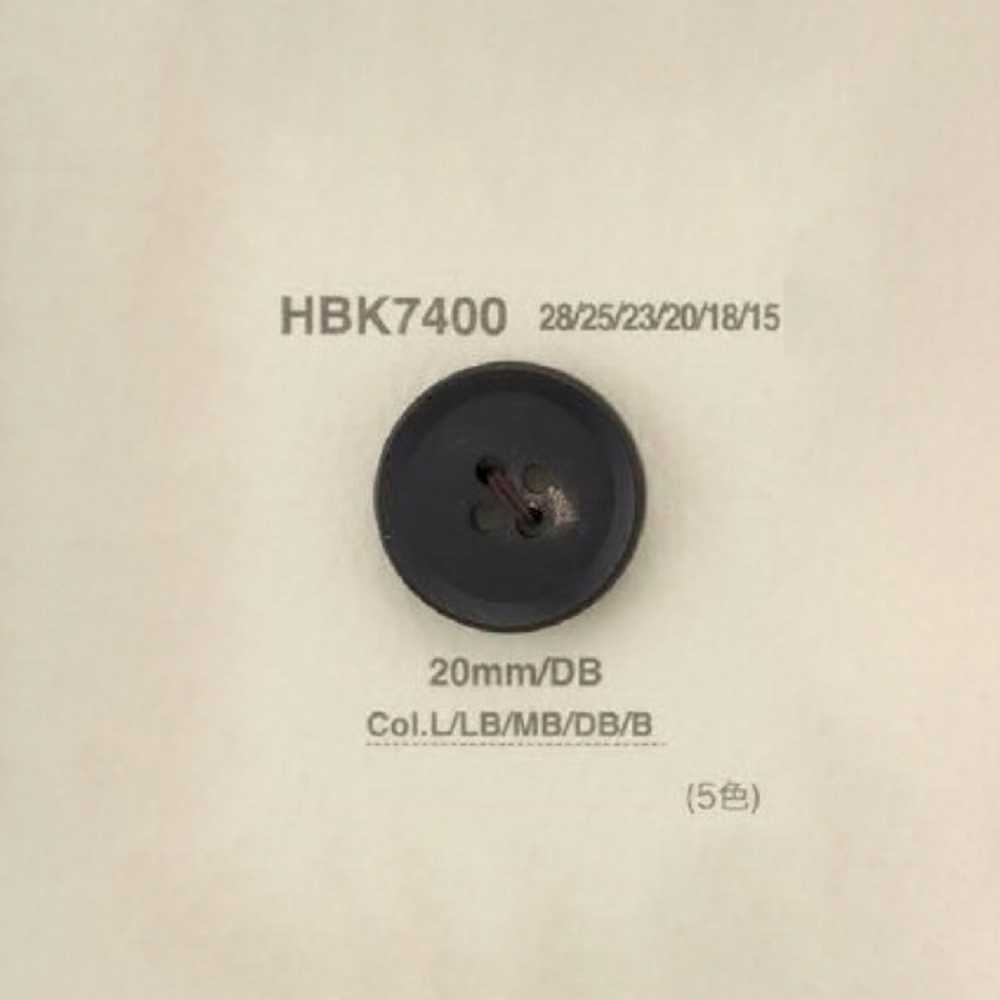 HBK7400 本水牛製 表穴4つ穴ボタン アイリス
