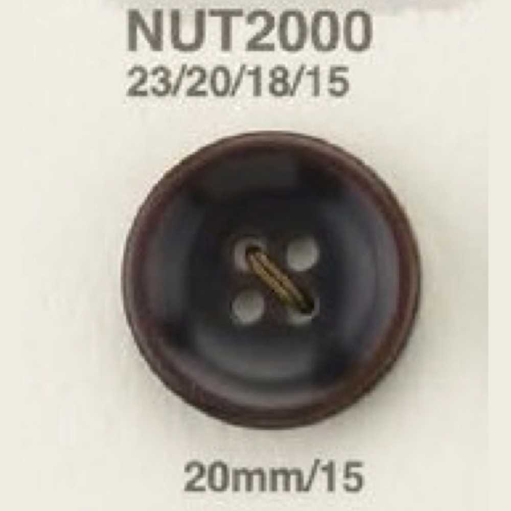 NUT2000 ナット製 表穴4つ穴ボタン アイリス