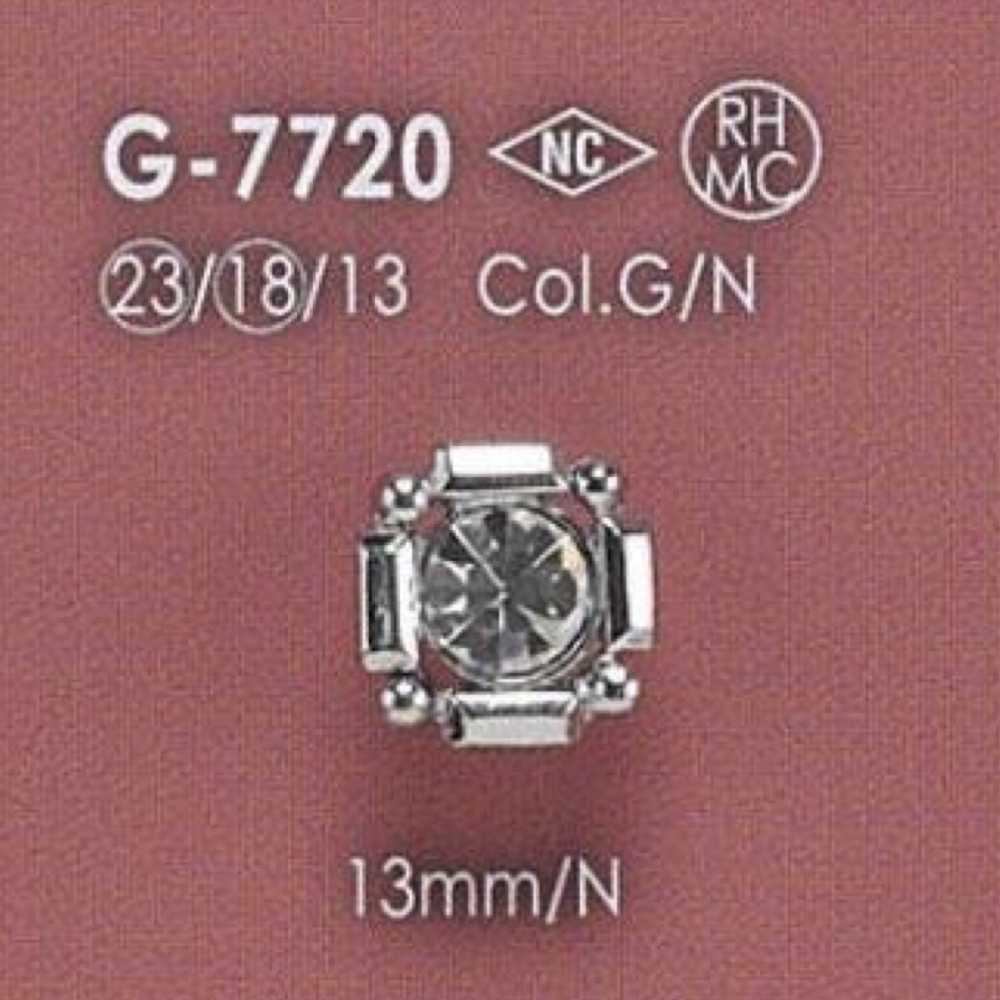 G7720 ガラス/キャスト製 半丸カン足ボタン アイリス