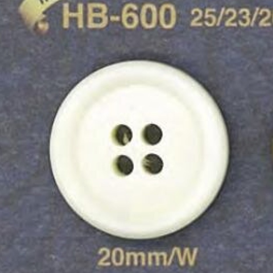 HB600 本水牛製 表穴4つ穴ボタン アイリス