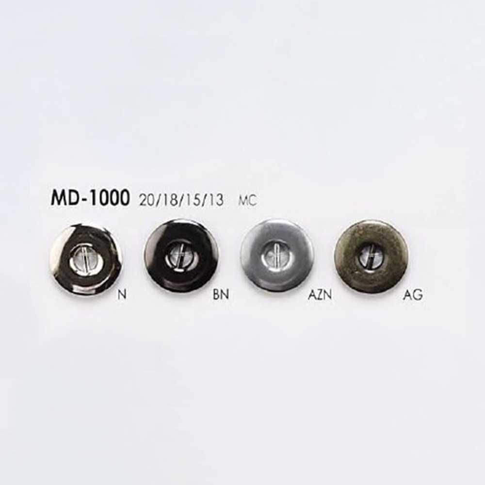 MD1000 ダイカスト製 表穴2つ穴ボタン アイリス