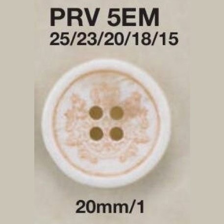 PRV5EM ユリア樹脂製 表穴4つ穴ボタン アイリス
