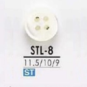 STL8 高瀬貝製 表穴4つ穴ボタン アイリス