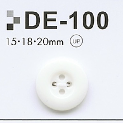 DE100 ポリエステル樹脂製 4つ穴ボタン 大阪プラスチック工業(DAIYA BUTTON)