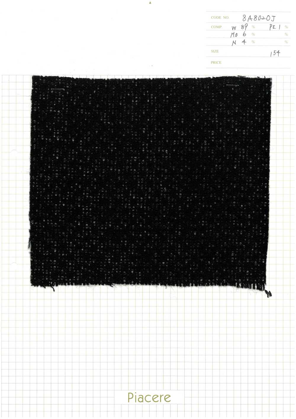 8A8020J Wからみ[生地] ピアチェーレ