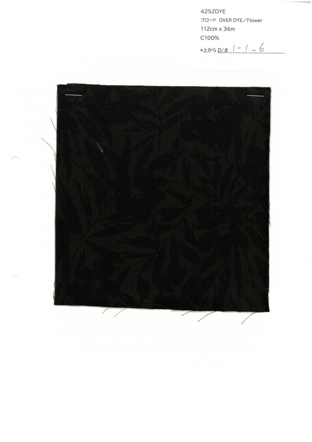 4252DYE SEVENBERRY®  ブロード OVER DYE / Flower[生地] VANCET