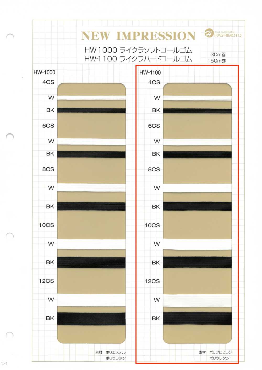 HW-1100 ライクラハードコールゴム ノンネーム