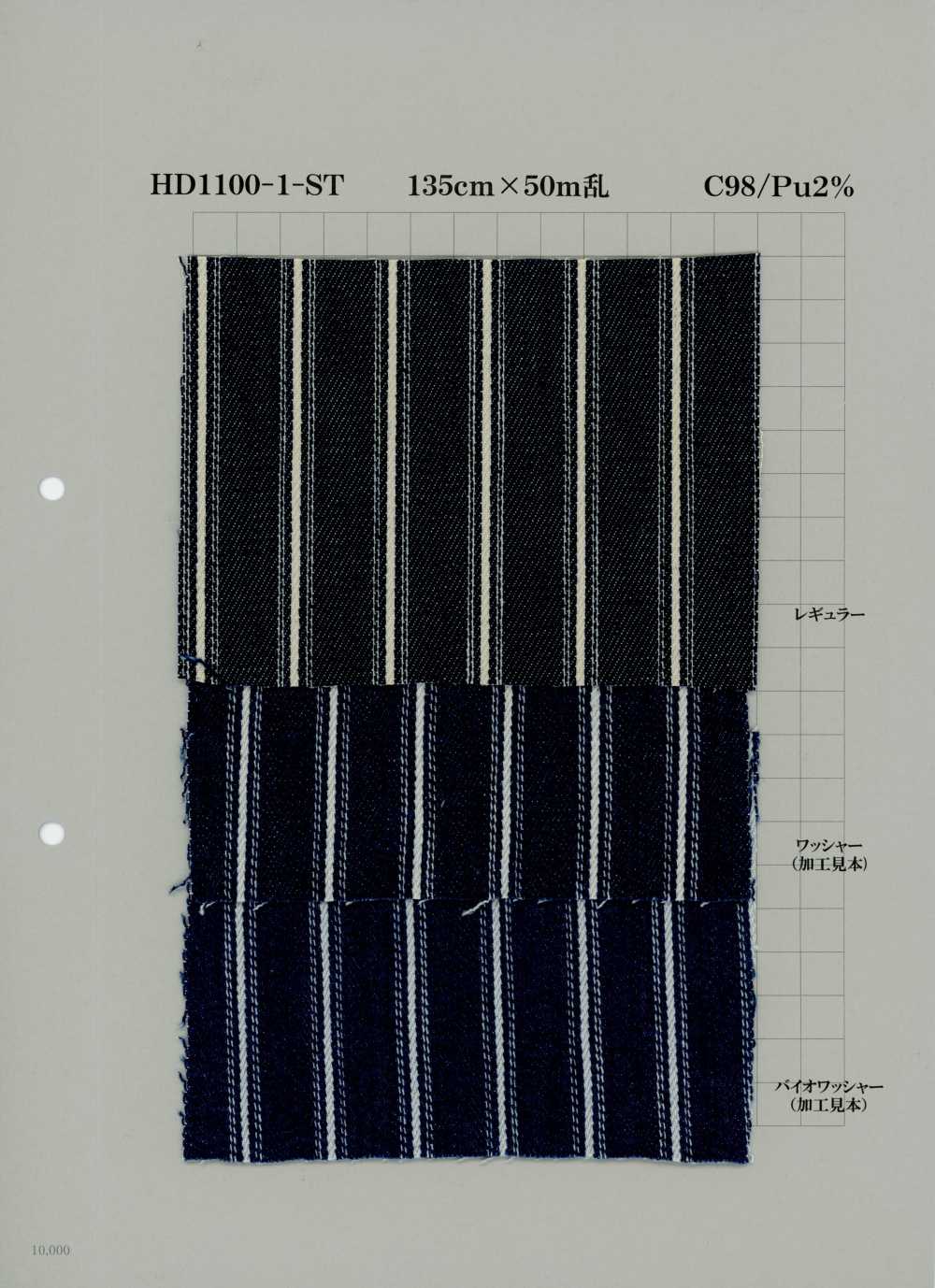 HD1100-1-ST コットン デニム 9oz[生地] 吉和織物
