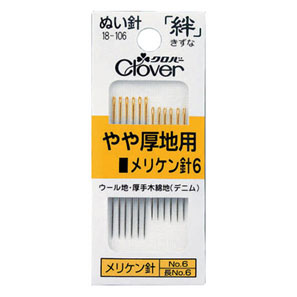 18106 ぬい針　絆メリケン針６　Ｙ６[手芸用品] クロバー