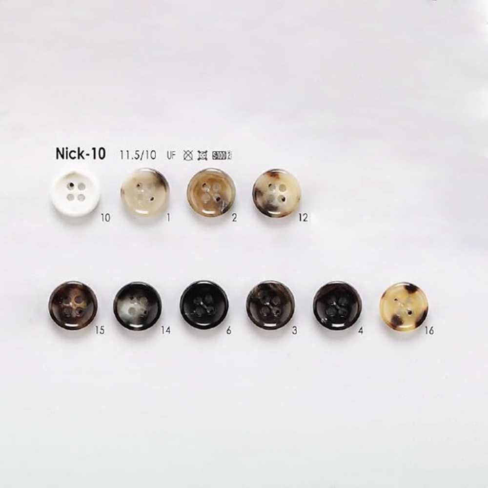 NICK10 ユリア樹脂製 表穴4つ穴ボタン アイリス