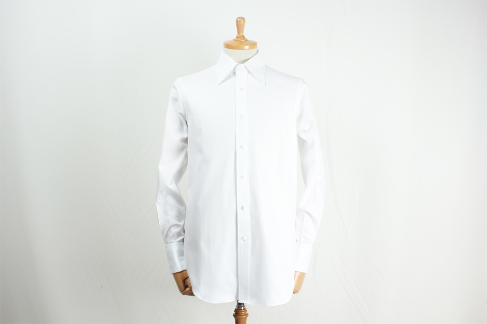 GXPSH2 THOMAS MASON生地使用 白綾レギュラーカラーシャツ[アパレル製品] ヤマモト(EXCY)