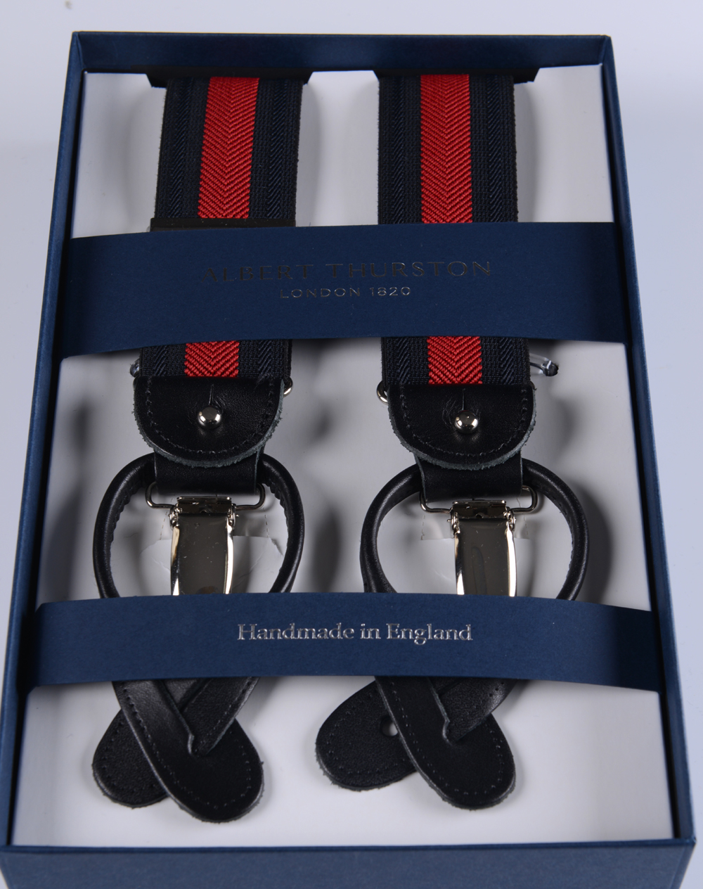 AT-2570-21 ALBERT THURSTON ストライプ ブラック×レッド エラ