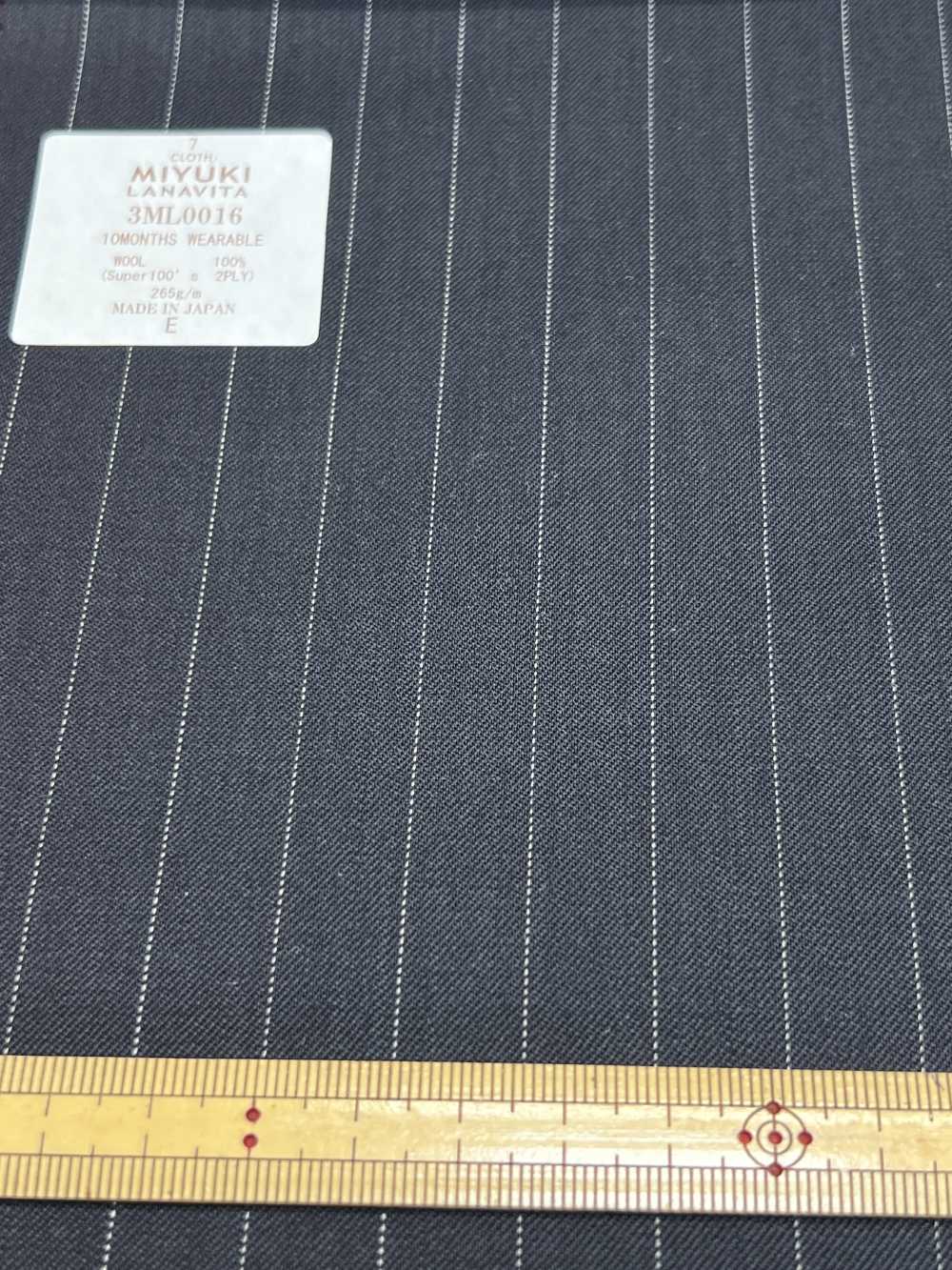 3ML0016 MIYUKI 定番コレクション ETERNALS(エターナルズ) 紺 ストライプ[生地] 御幸毛織(ミユキ)