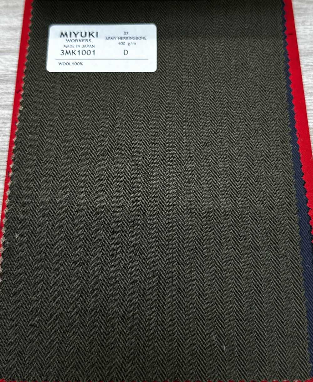 3MK1001 VARAIETES ARMY HERRINGBONE[生地] 御幸毛織(ミユキ)