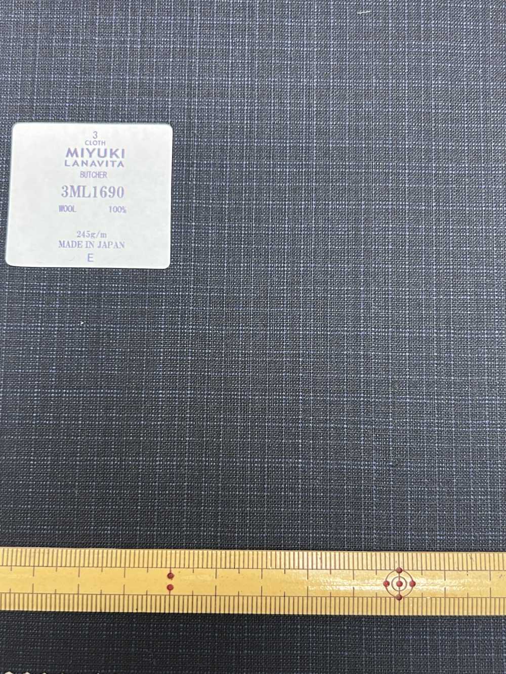 3ML1690 MIYUKI CREATIVE LANAVITA BUTCHER 紺[生地] 御幸毛織(ミユキ)