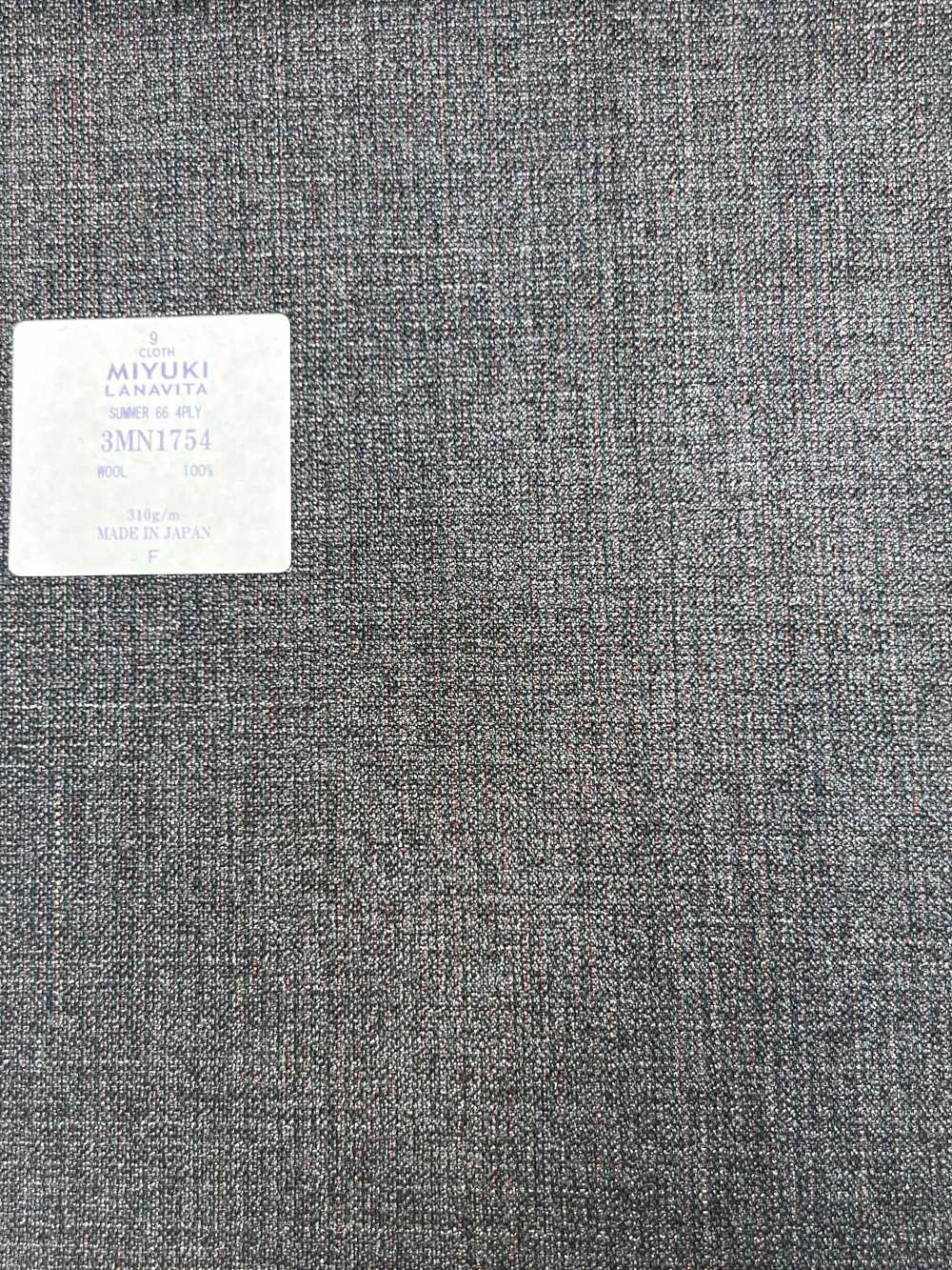 3MN1754 MIYUKI CREATIVE LANAVITA SUMMER 66 4PLY チャコールグレー[生地] 御幸毛織(ミユキ)