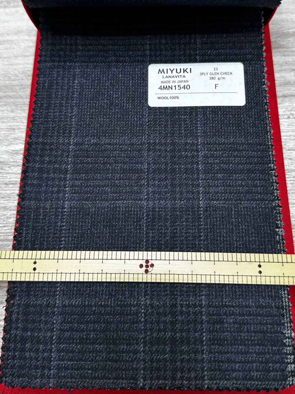 4MN1540 VARAIETES 3PLY GLEN CHECK 中青[生地] 御幸毛織(ミユキ)