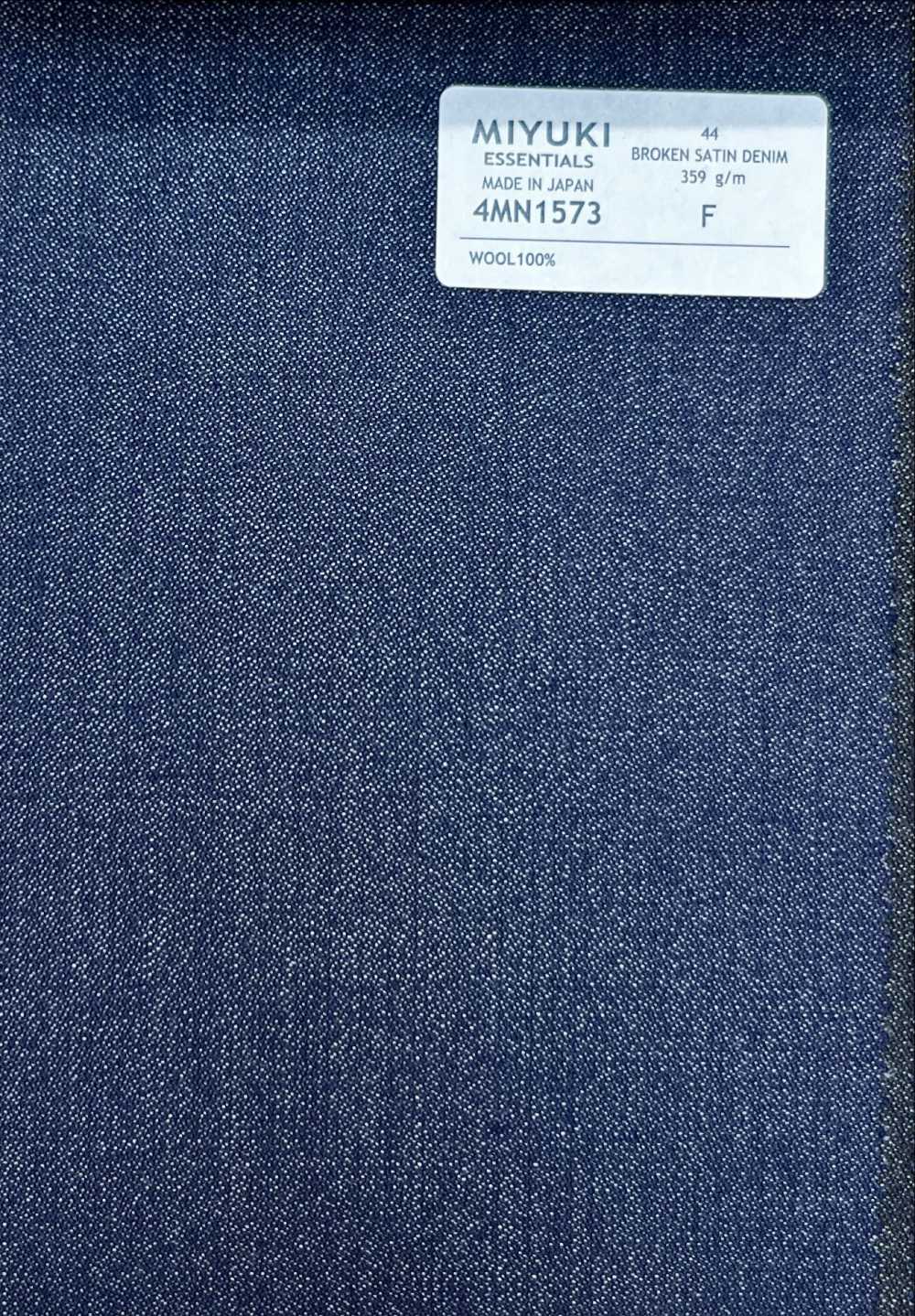 4MN1573 ESSENTALS BROKEN SATIN DENIM 紺[生地] 御幸毛織(ミユキ)