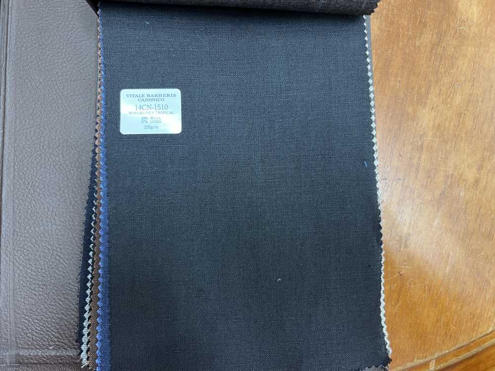14CN-1510 CANONICO 21 micron Wool & Linen ブラック[生地] CANONICO(カノニコ)
