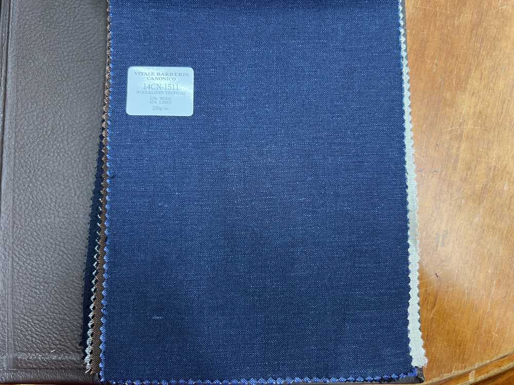14CN-1511 CANONICO 21 micron Wool & Linen ネイビー[生地] CANONICO(カノニコ)
