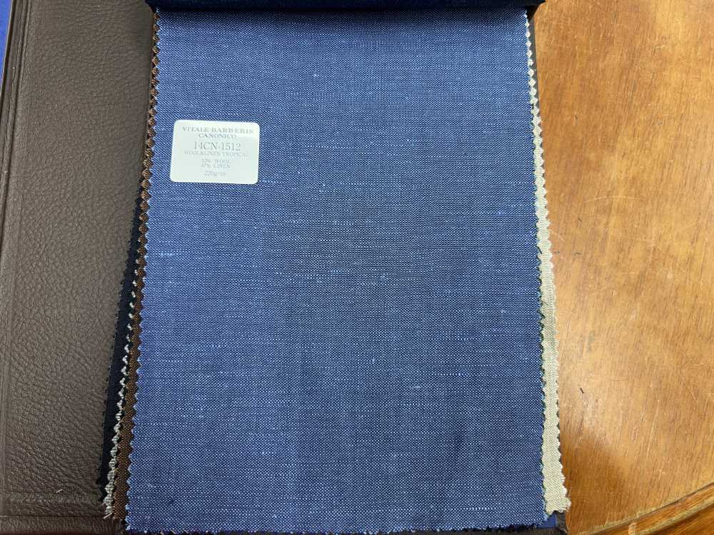 14CN-1512 CANONICO 21 micron Wool & Linen ライトブルー[生地] CANONICO(カノニコ)