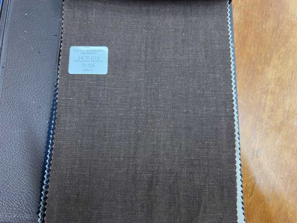 14CN-1514 CANONICO 21 micron Wool & Linen ブラウン[生地] CANONICO(カノニコ)