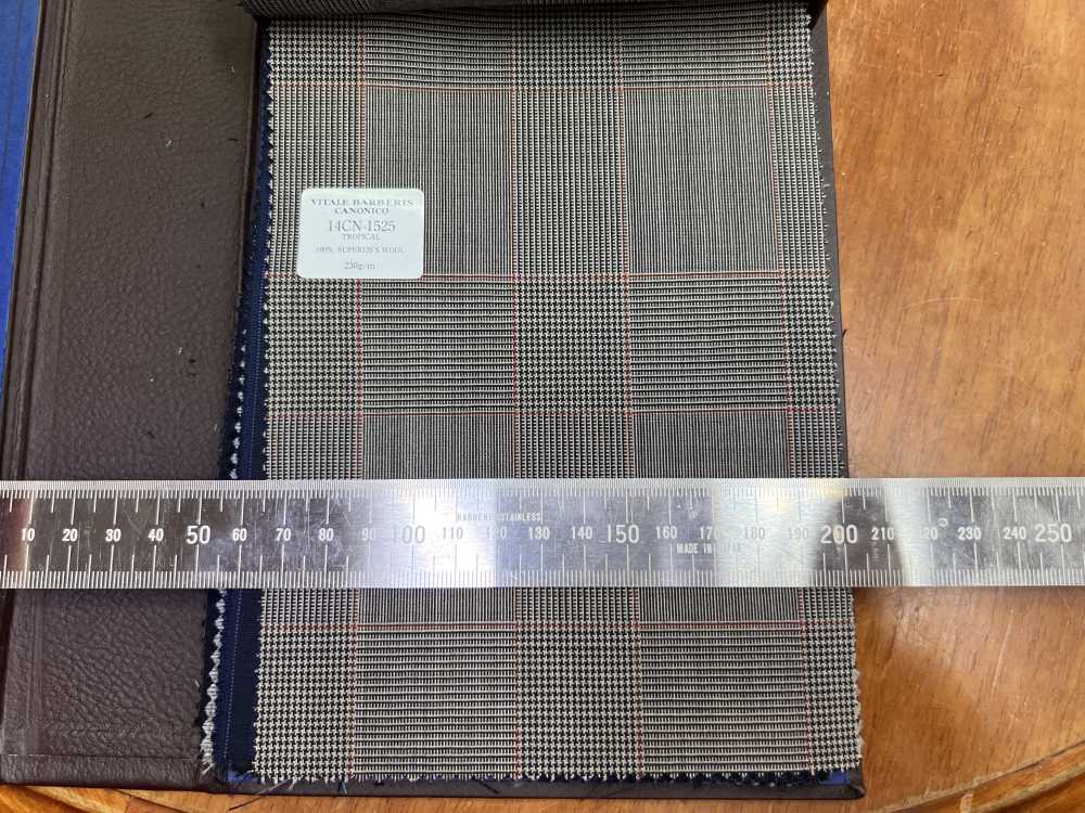 14CN-1525 CANONICO Super 120’s Tropical ブラウン プリンスオブウェールズチェック[生地] CANONICO(カノニコ)