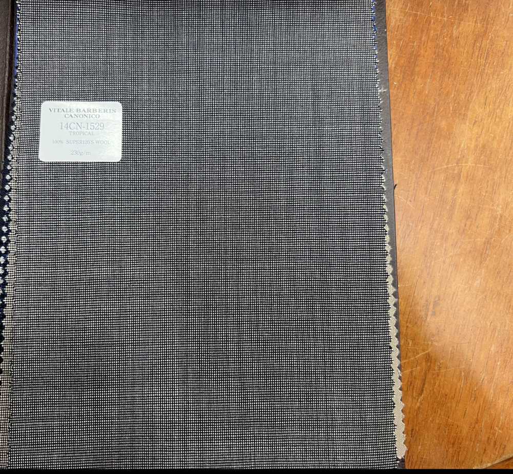 14CN-1529 CANONICO Super 120’s Tropical グレー ピンヘッド[生地] CANONICO(カノニコ)