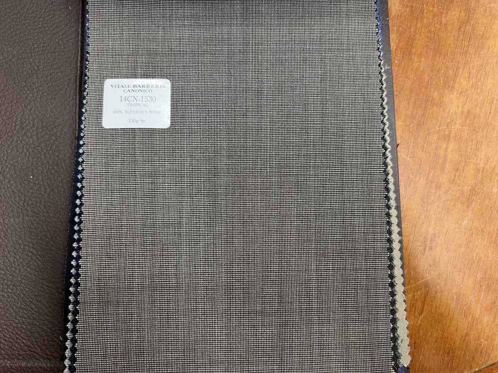 14CN-1530 CANONICO Super 120’s Tropical ブラウン ピンヘッド[生地] CANONICO(カノニコ)