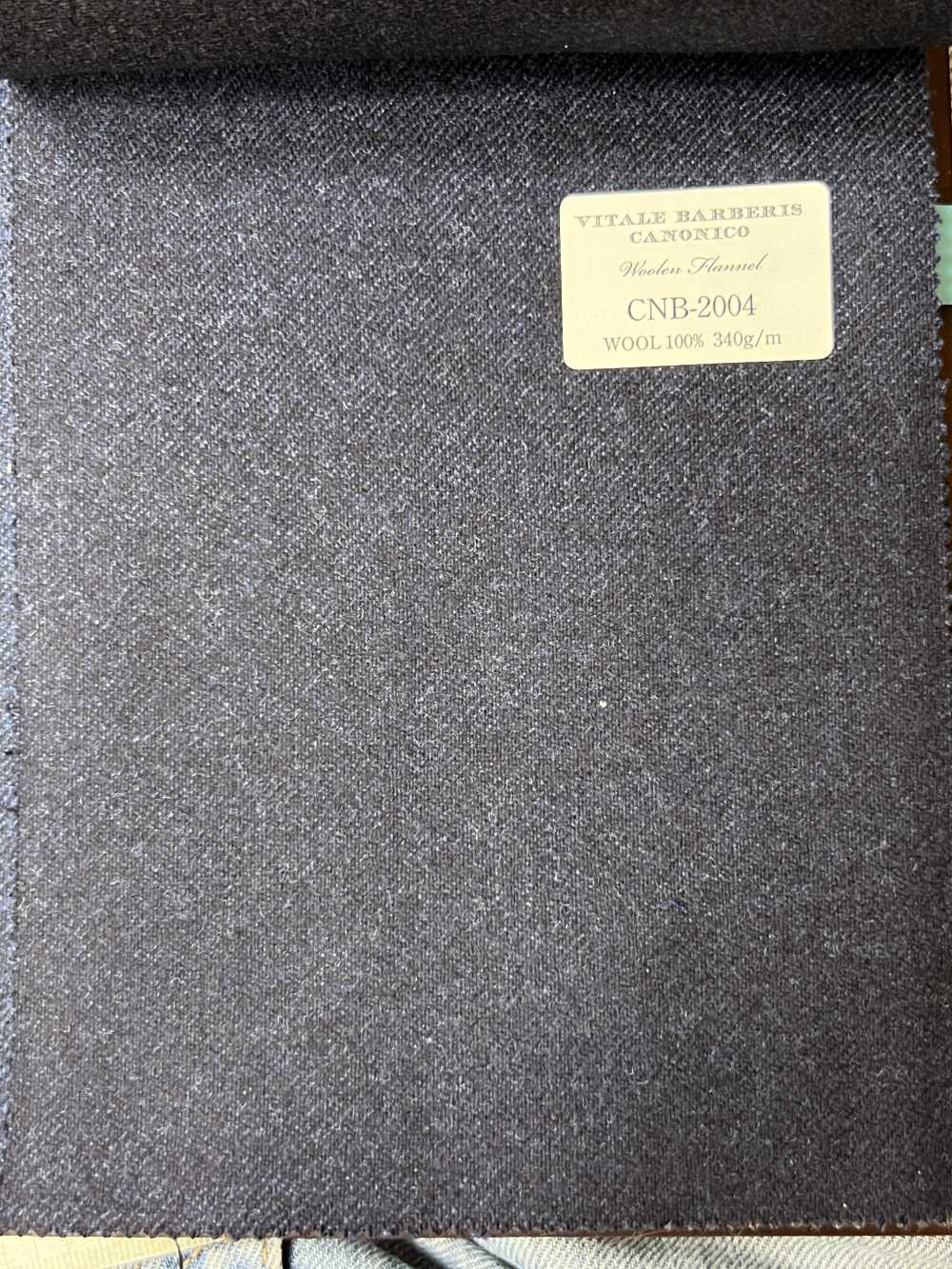 CNB2004 CANONICO(カノニコ) 定番 WOOLEN FLANNEL 紺 無地[生地] CANONICO(カノニコ)