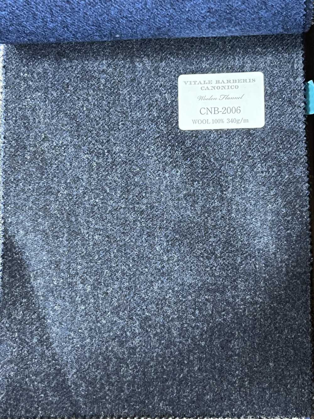 CNB2006 CANONICO(カノニコ) 定番 WOOLEN FLANNEL 濃紺 無地[生地] CANONICO(カノニコ)