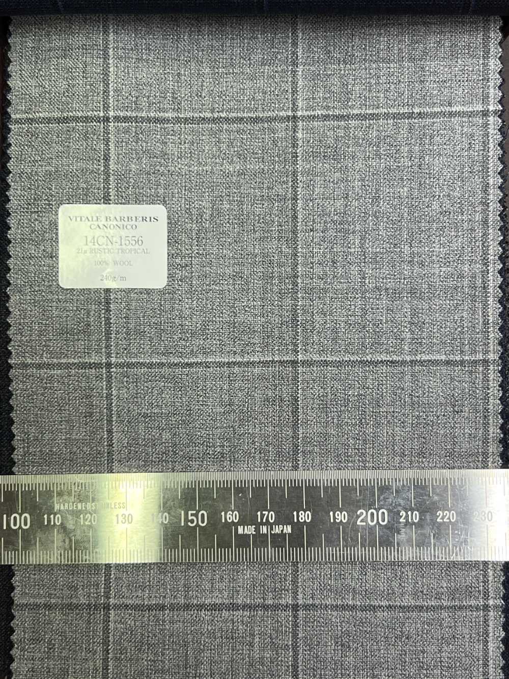 14CN1556 CANONICO 21μ RUSTIC TROPICAL ウィンドペン ライトグレー[生地] CANONICO(カノニコ)