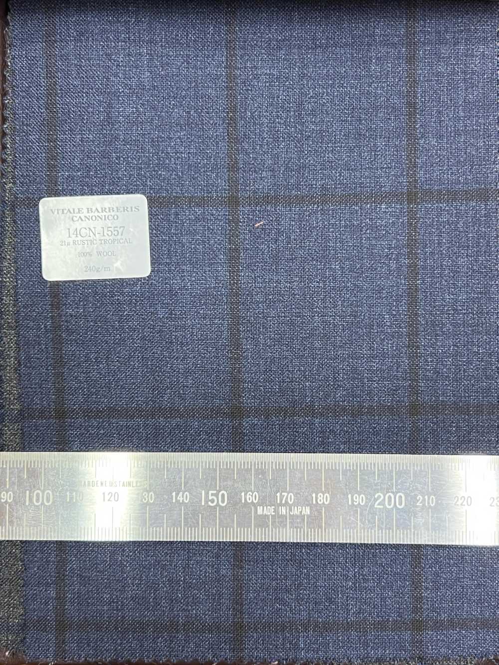 14CN1557 CANONICO 定番 21μ RUSTIC TROPICAL ウィンドペン ブルー[生地] CANONICO(カノニコ)