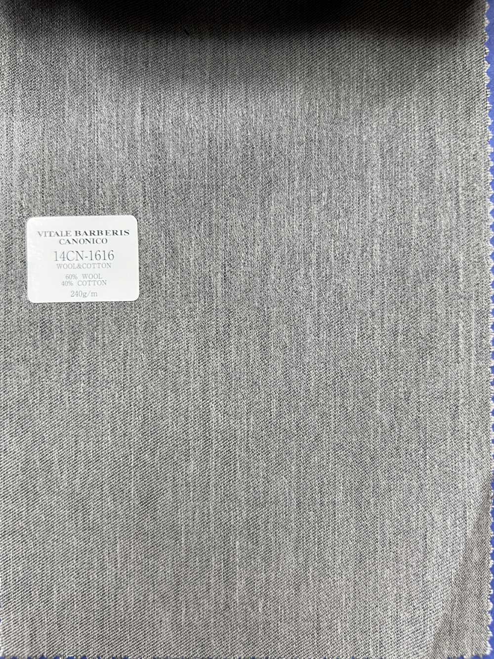 14CN1616 CANONICO WOOL&COTTON PRUNNELL グレー 無地[生地] CANONICO(カノニコ)
