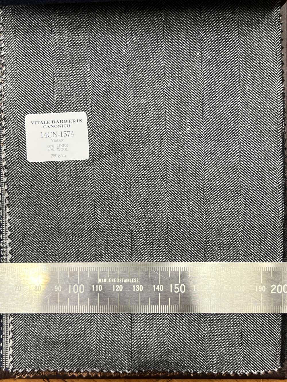 14CN1574 CANONICO LI/60 W/40 グレー ヘリンボーン[生地] CANONICO(カノニコ)