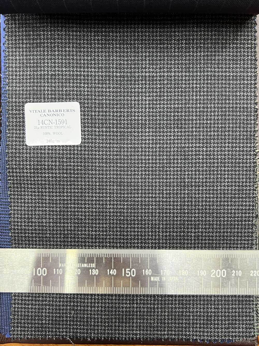 14CN1591 CANONICO 21μ RUSTIC TROPICAL ダークグレー ピンヘッド[生地] CANONICO(カノニコ)