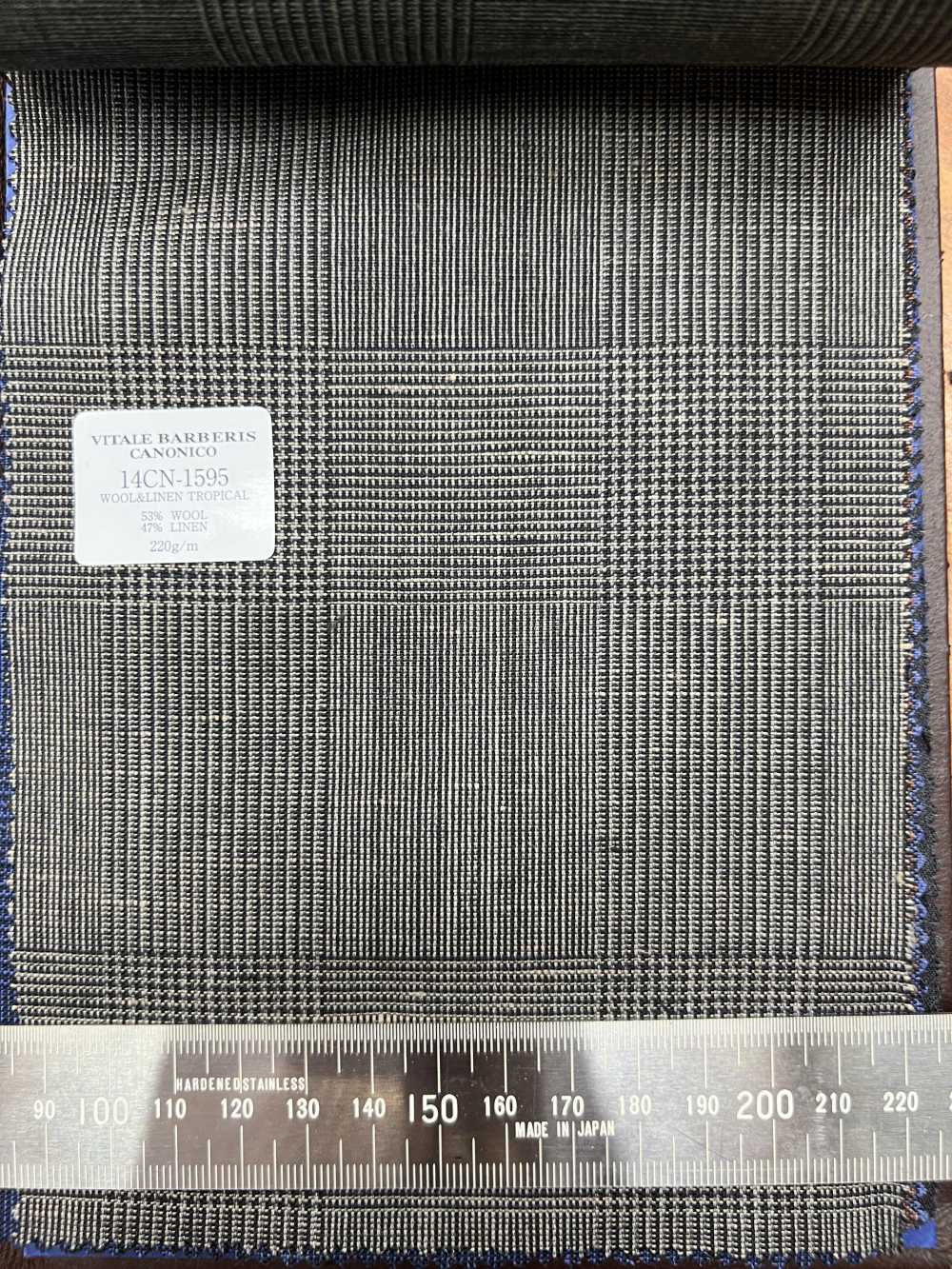 14CN1595 CANONICO 21 micron Wool & Linen グレンチェック ブラウン[生地] CANONICO(カノニコ)
