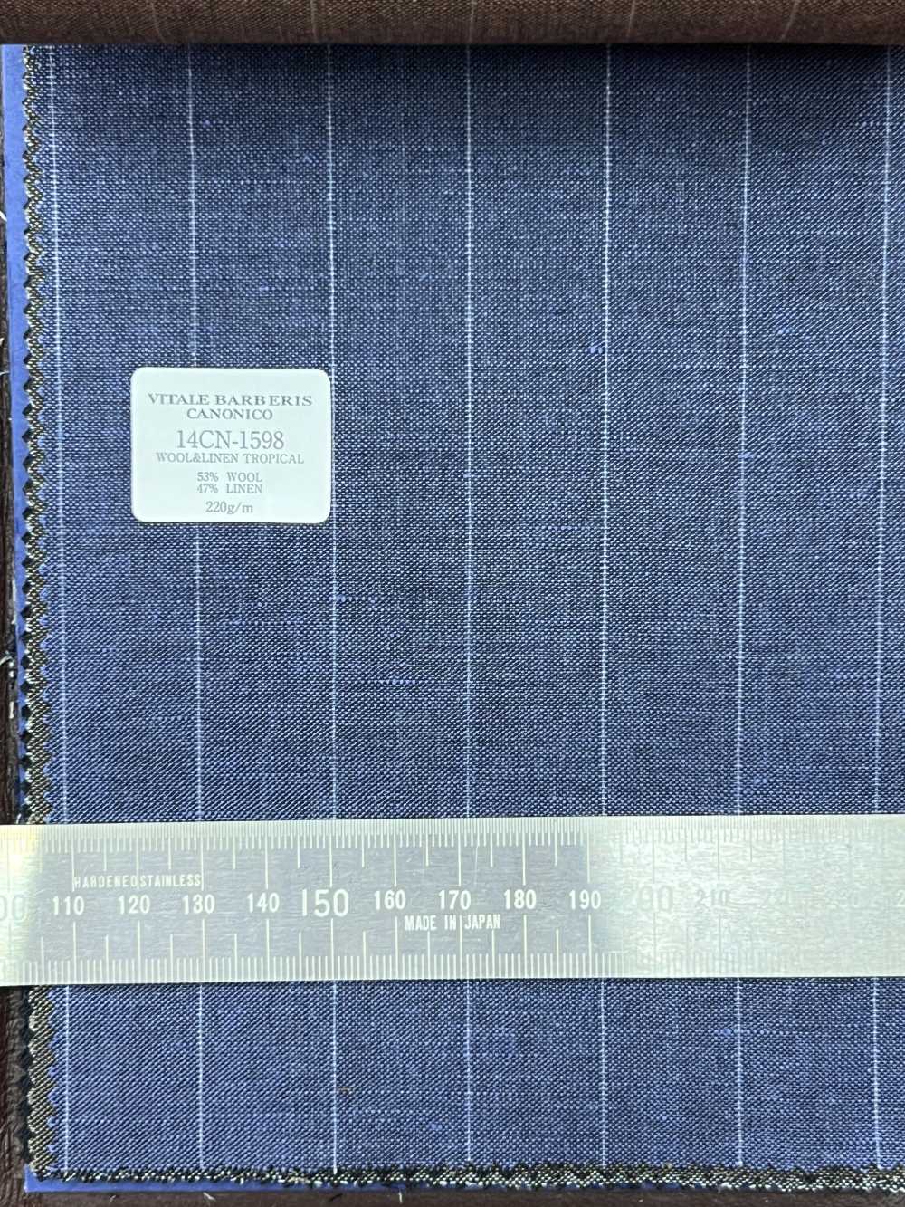 14CN1598 CANONICO 21 micron Wool & Linen ブルー ブラウン[生地