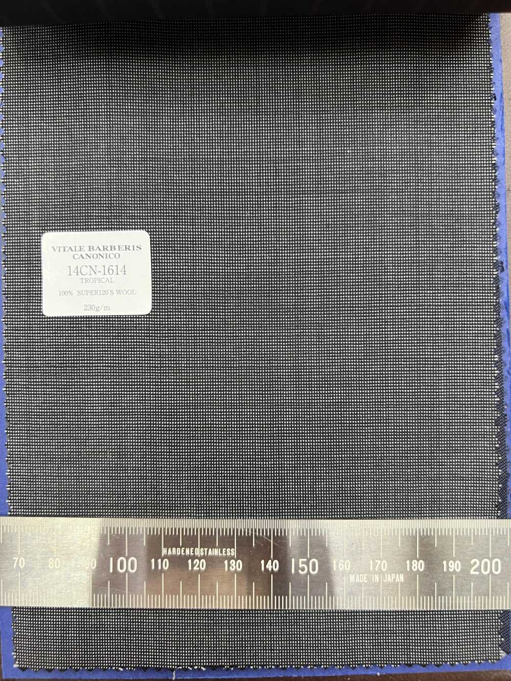 14CN1614 CANONICO Super 120’s Tropical ダークグレー ピンヘッド[生地] CANONICO(カノニコ)