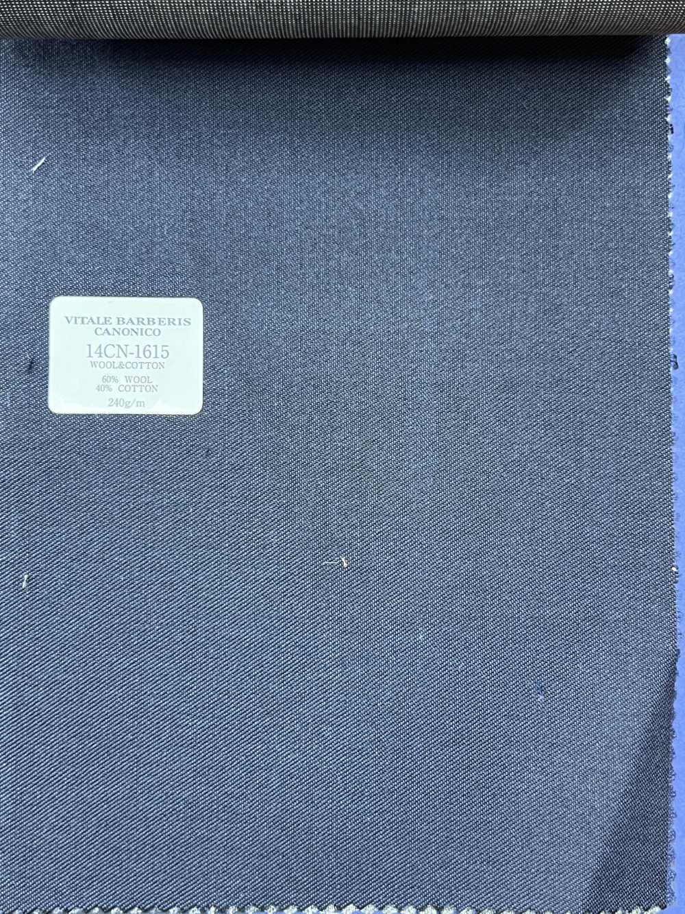 14CN1615 CANONICO WOOL&COTTON PRUNNELL ネイビー 無地[生地] CANONICO(カノニコ)
