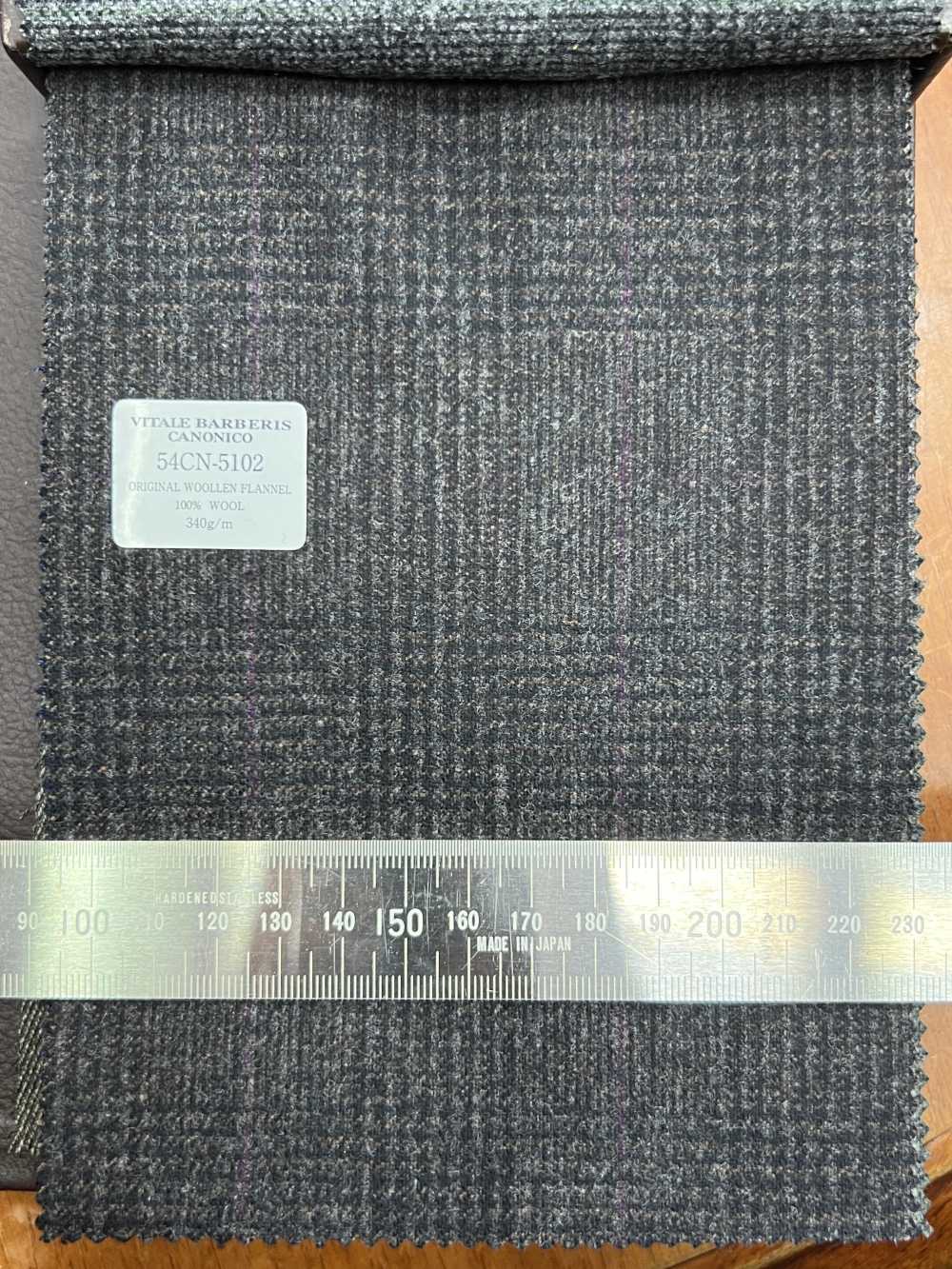 54CN5102 CANONICO(カノニコ) ORIGINAL WOOLEN FLANNEL グレンチェック 茶[生地] CANONICO(カノニコ)