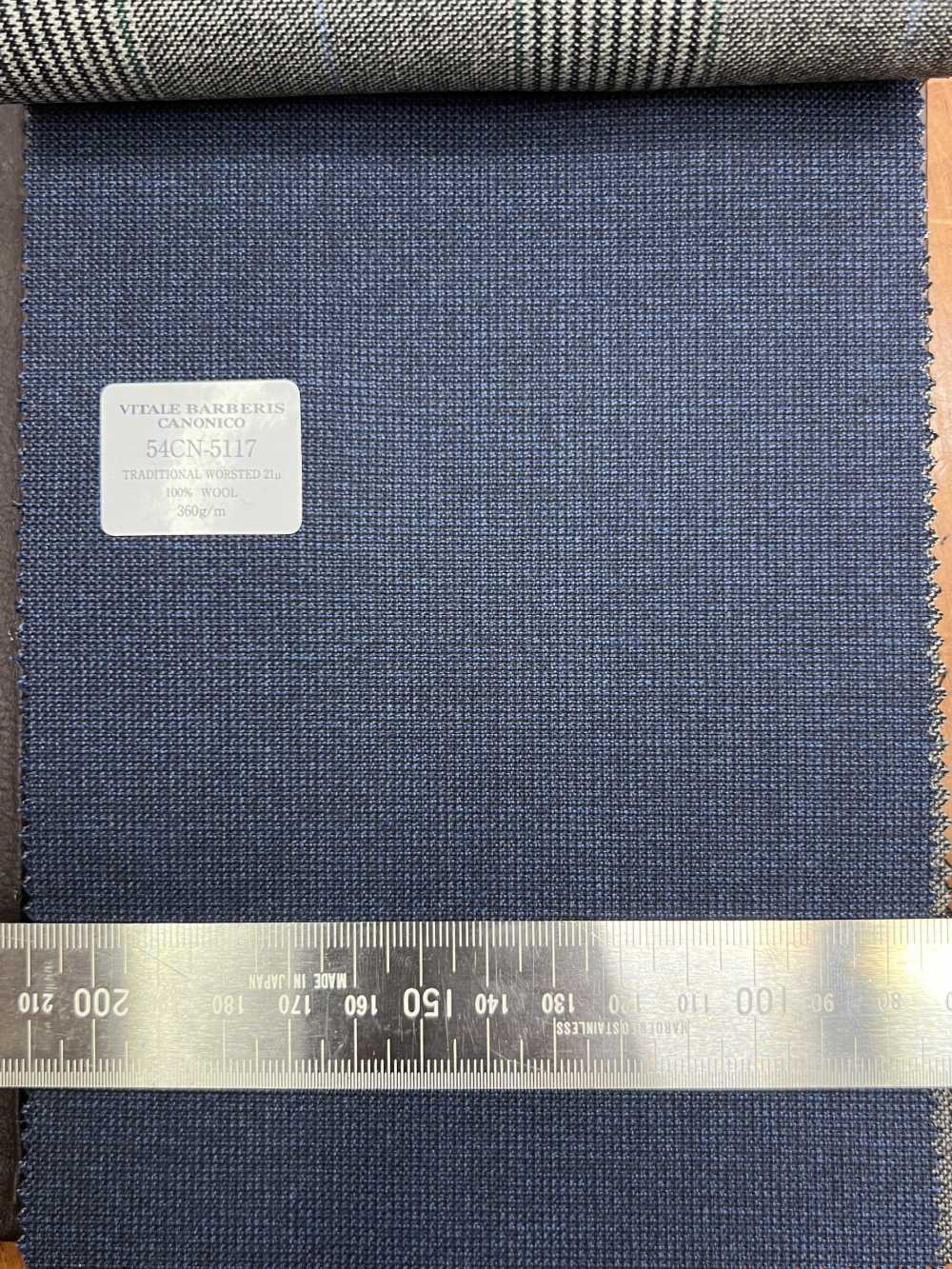 54CN5117 CANONICO(カノニコ) TRADITIONAL WORSTED 21μ ブルー 無地[生地] CANONICO(カノニコ)