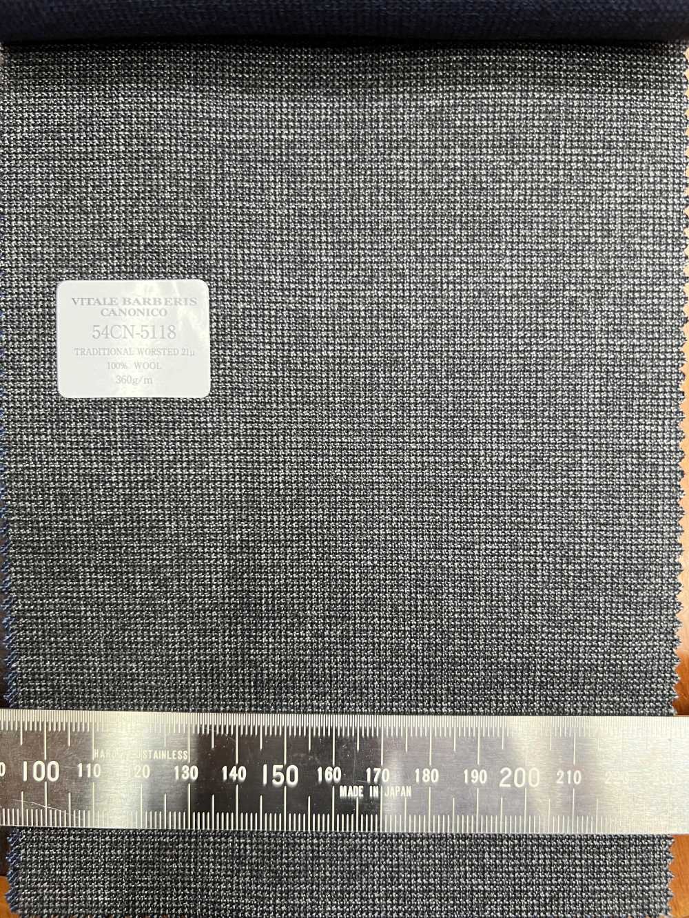 54CN5118 CANONICO(カノニコ) RADITIONAL WORSTED 21μ グレー 無地[生地] CANONICO(カノニコ)