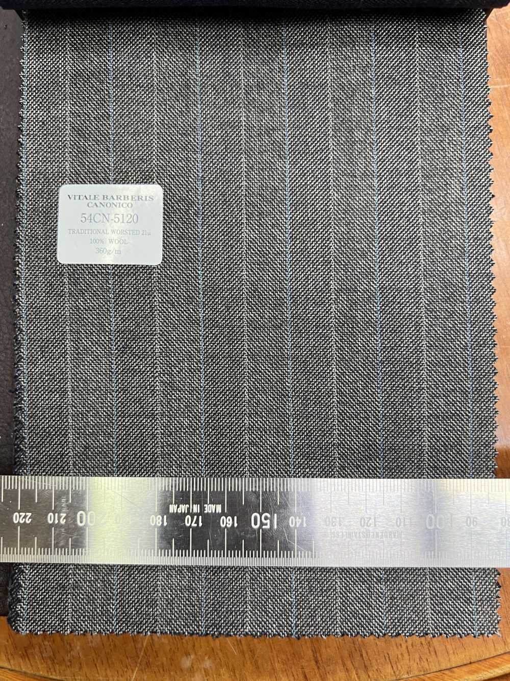 54CN5120 CANONICO(カノニコ) TRADITIONAL WORSTED 21μ オルタネイトストライプ 薄茶[生地] CANONICO(カノニコ)