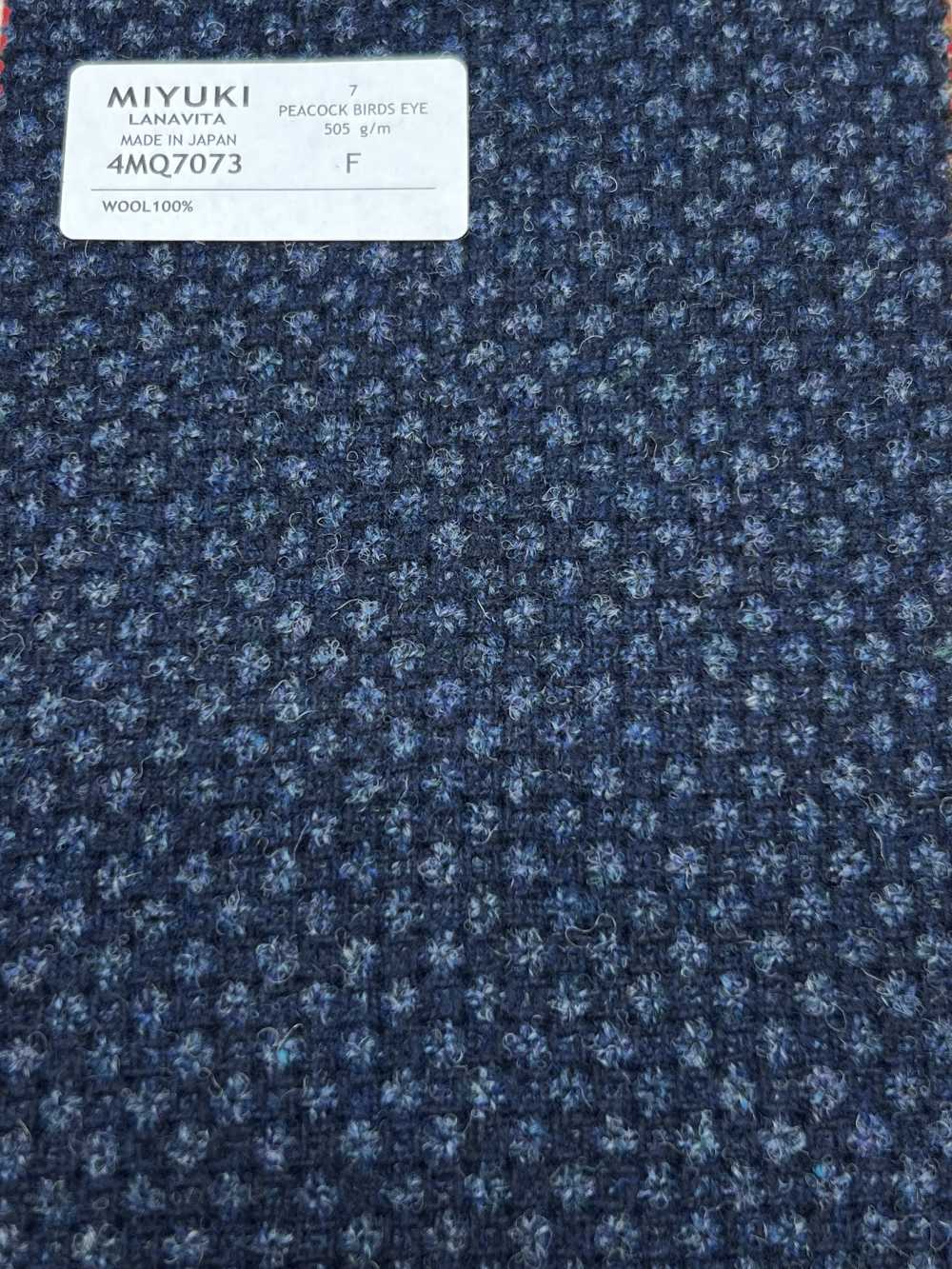 4MQ7073 VARAIETES PEACOCK BIRDS EYE 紺[生地] 御幸毛織(ミユキ)