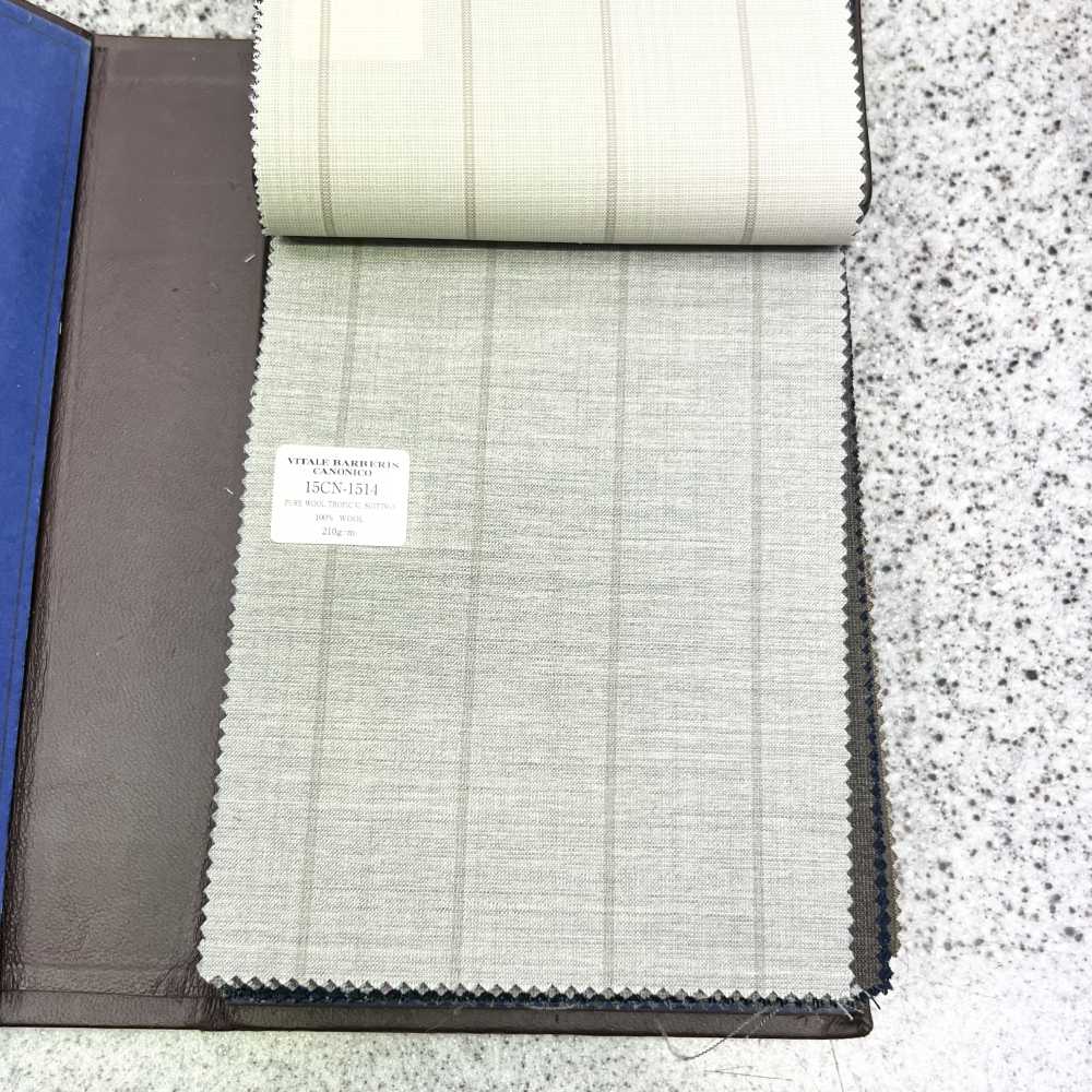 15CN1514 CANONICO カノニコ PURE WOOL TROPICAL SUITINGS ペンシルストライプ グレー[生地] CANONICO(カノニコ)