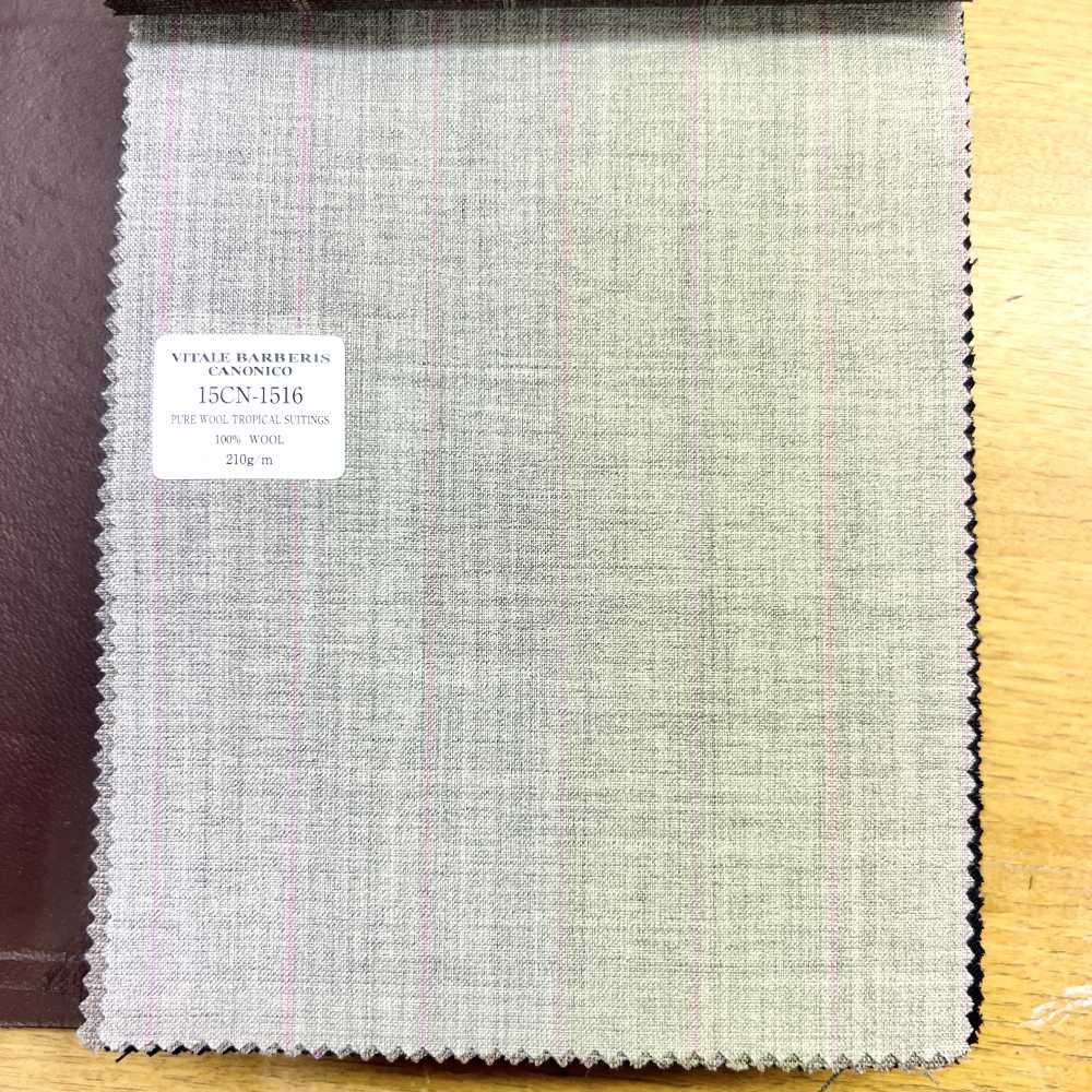 15CN1516 CANONICO カノニコ PURE WOOL TROPICAL SUITINGS グレー ペンシルストライプ[生地] CANONICO(カノニコ)