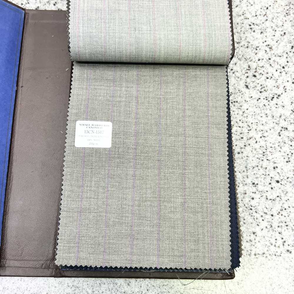 15CN1517 CANONICO カノニコ PURE WOOL TROPICAL SUITINGS グレー ペンシルストライプ[生地] CANONICO(カノニコ)